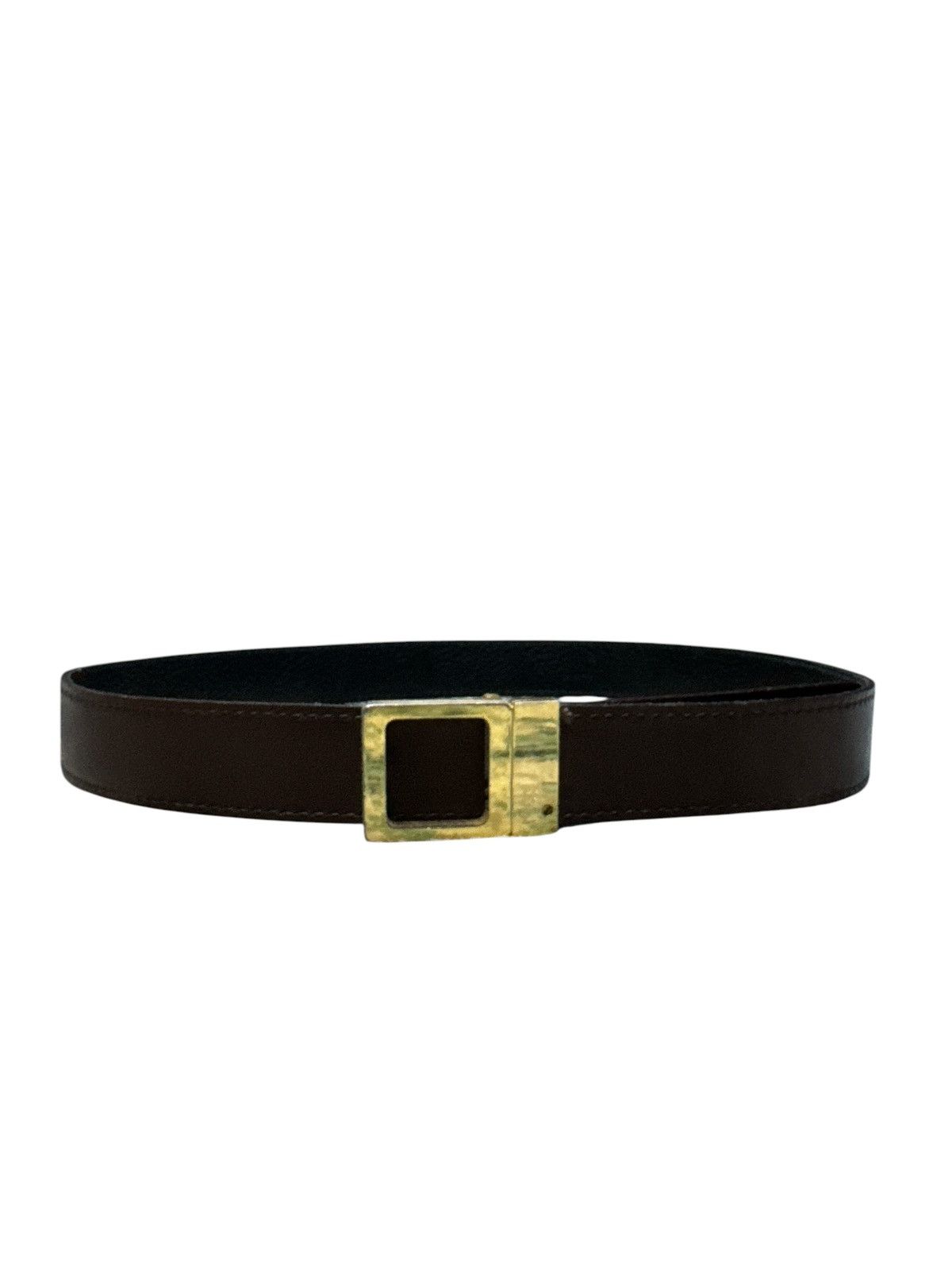 Yves Saint Laurent VINTAGE YSL DOUBLE SIDED LEATHER BELT SUITED 31”-33” Size 32 - 1 Thumbnail