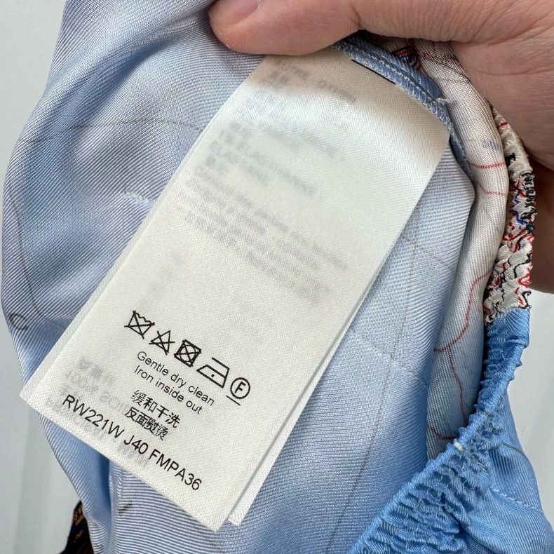 Louis Vuitton Louis Vuitton Nautical Blue and White Full Print Silk Pant Size 33" - 6 Thumbnail