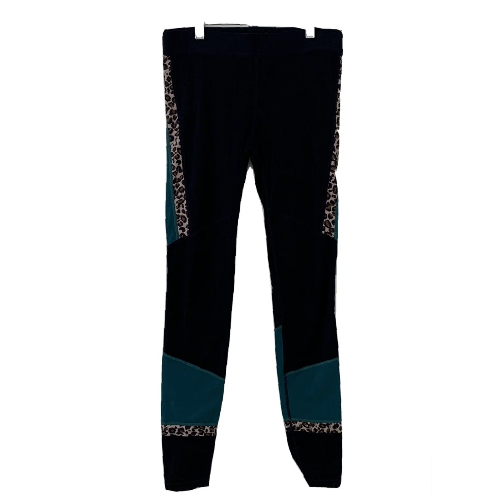 Vintage Gap Fit Leggings Women Size Small Black Leopard Print G Fast Size 28" / US 6 / IT 42 - 2 Thumbnail