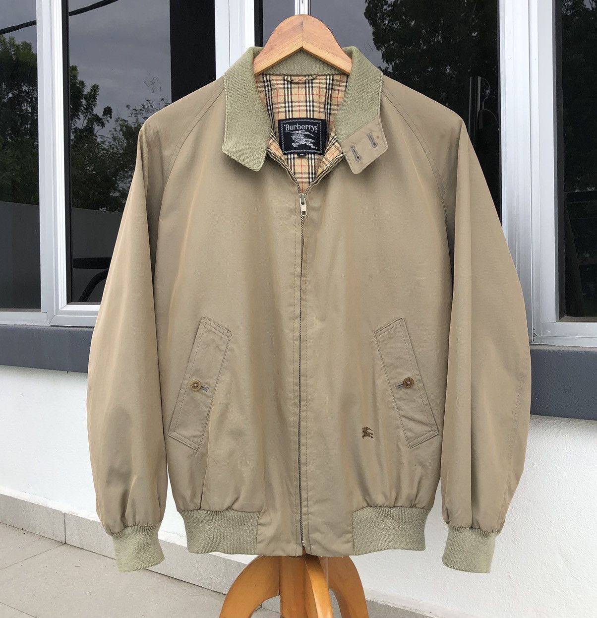 Burberry VTG Burberrys Embroidery Logo Lined Novacheck Bomber Jacket Size US M / EU 48-50 / 2 - 9 Thumbnail