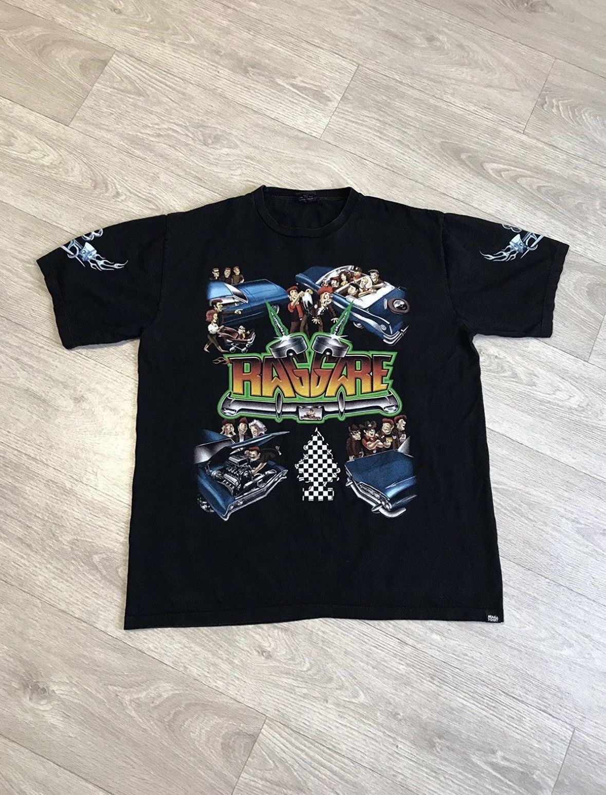 Vintage 🔷Vintage Akama Racing Art Comics T-shirt🔷 Size US XL / EU 56 / 4 - 1 Thumbnail