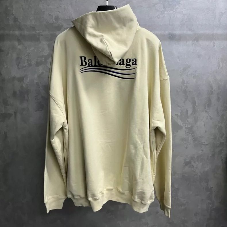 Balenciaga Balenciaga Light beige solid monogrammed pullover hoodie Size US XXS / EU 40 - 2 Thumbnail