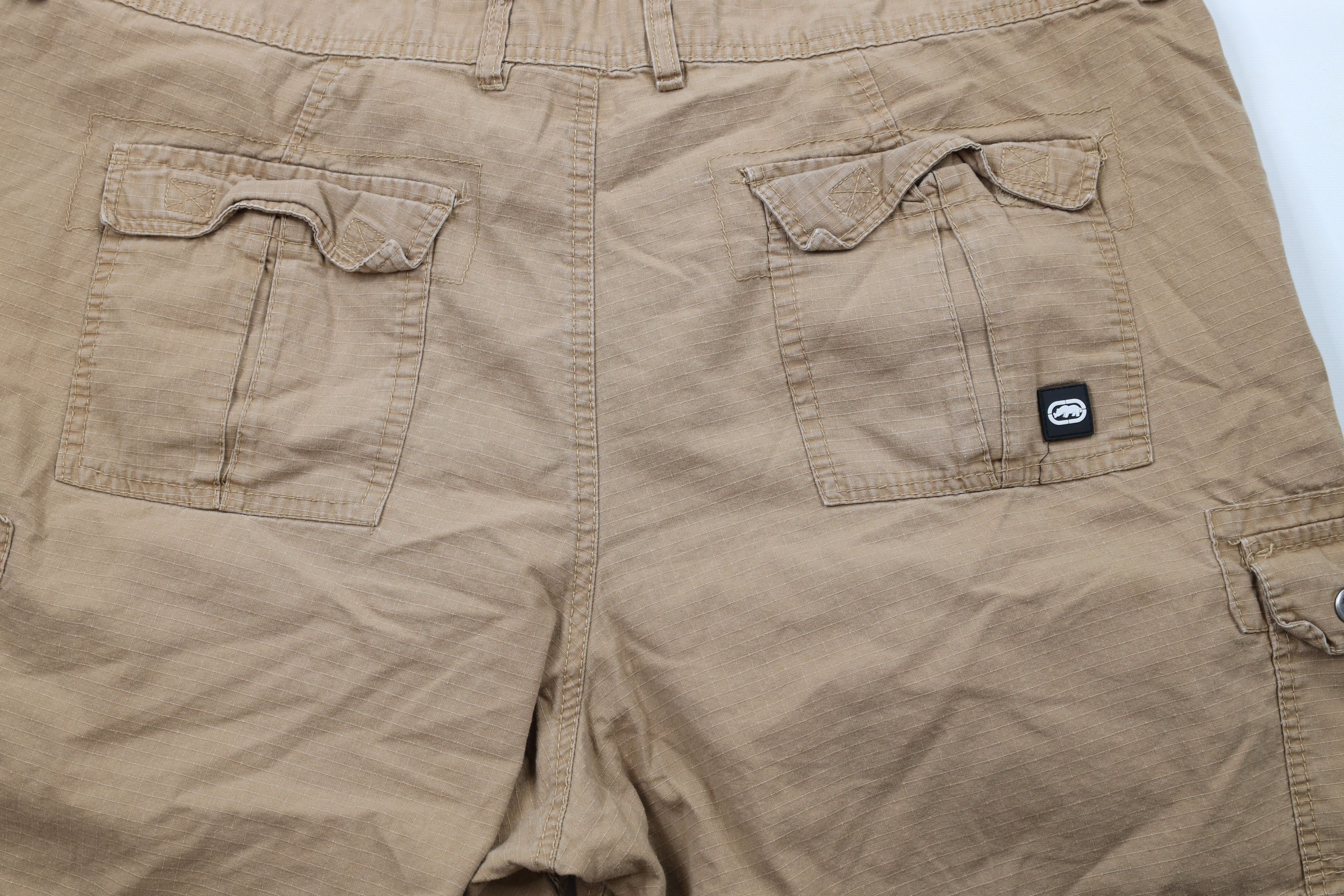 Ecko Unltd. × Vintage Vintage Ecko Baggy Fit Ripstop Cargo Shorts Beige Cotton Size US 42 / EU 58 - 14 Thumbnail