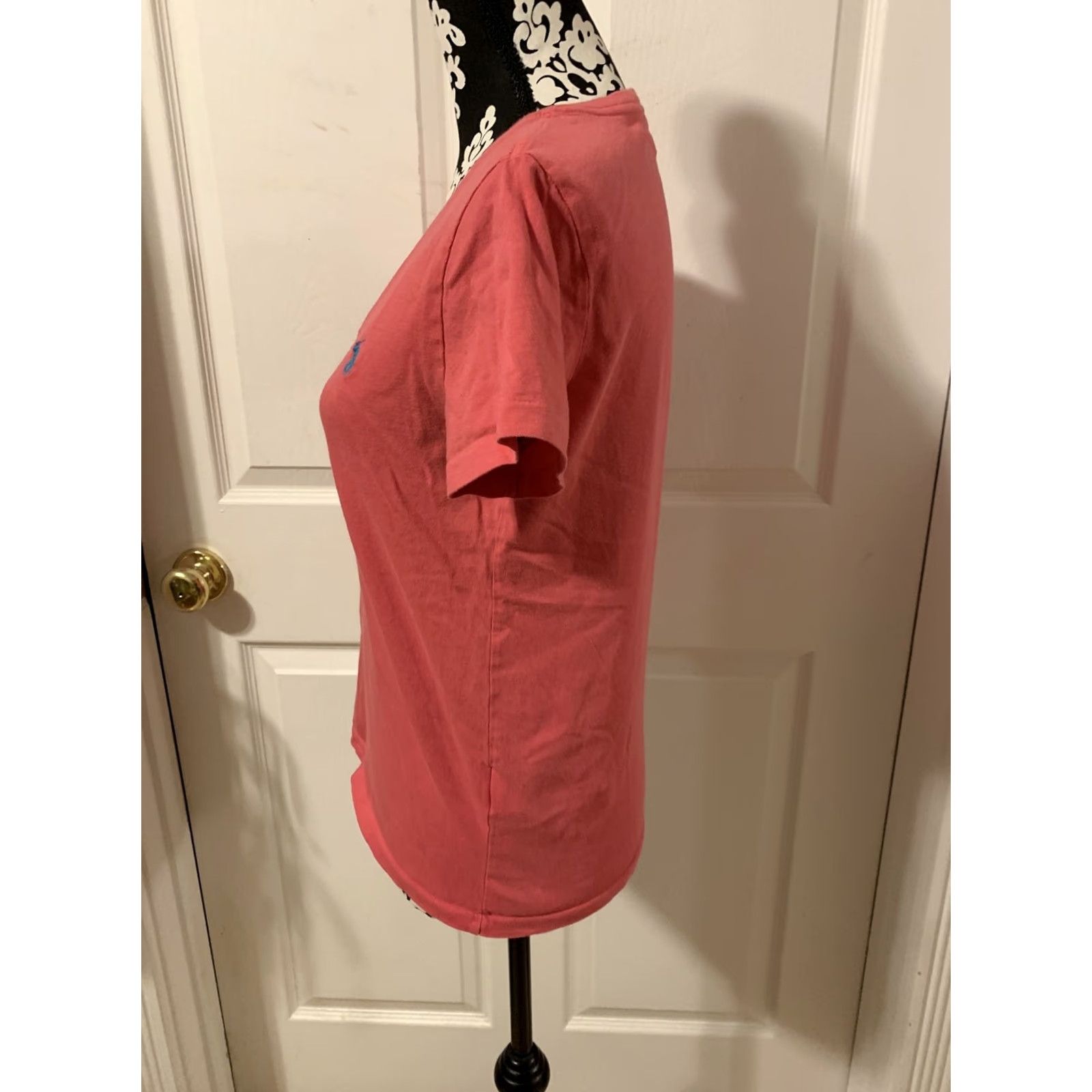 Ralph Lauren Ralph Lauren Polo Womens Pink V Neck T-Shirt 100% Cotton SZ M - 984 - Polo Shirt, Pink, V-Neck, Short Sleeve, 100% Cotton, Regular Size, Women Size M / US 6-8 / IT 42-44 - 3 Thumbnail