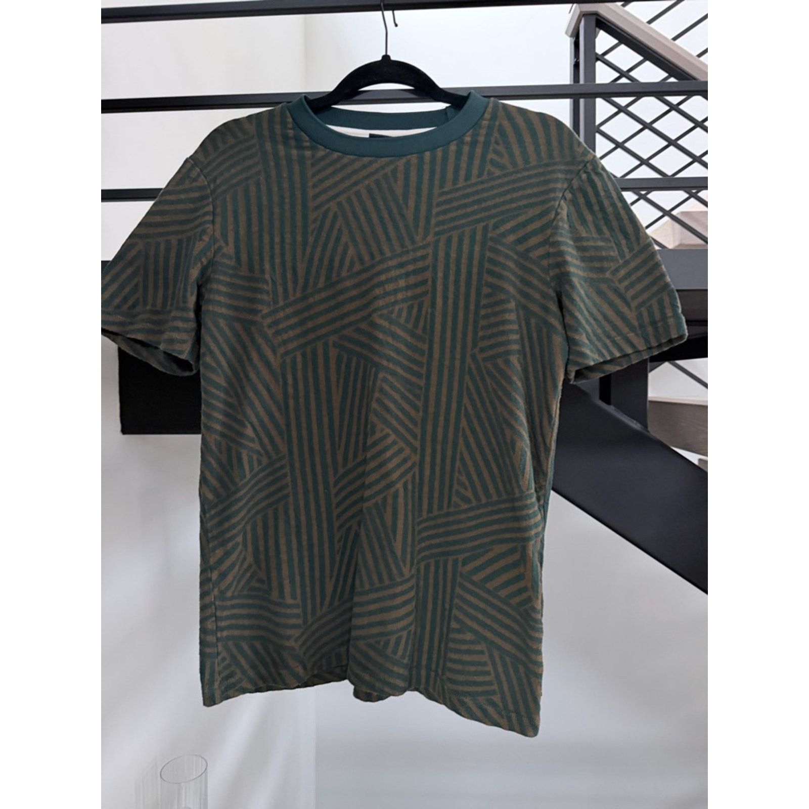Scotch & Soda Mens Scotch and Soda Crew Neck Tee - Green/Brown size S Size US S / EU 44-46 / 1 - 4 Thumbnail