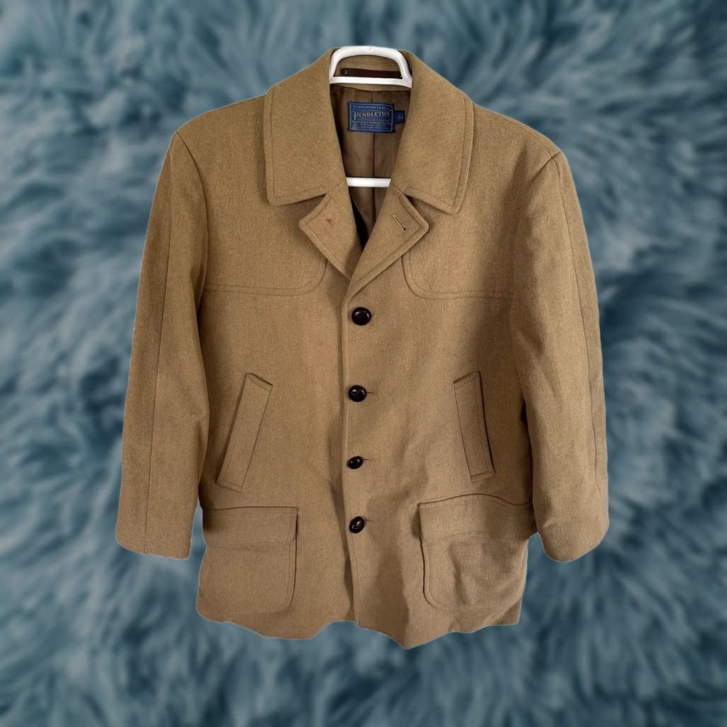 Pendleton VINTAGE Pendleton Pea Coat Jacket 100% Wool Long Regular Size 44 Brown Men 80s 90s RARE NWOT Size US S / EU 44-46 / 1 - 1 Thumbnail