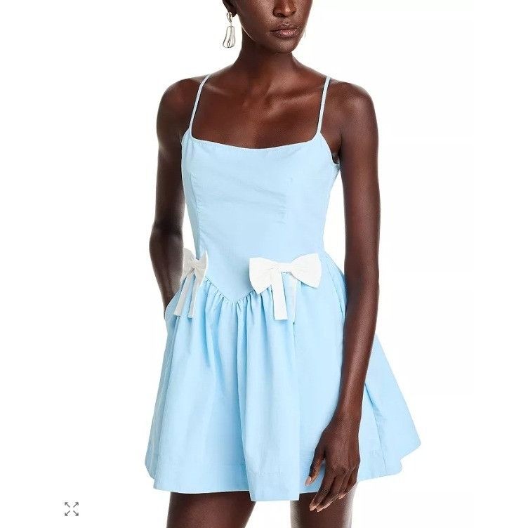 Ciao Lucia Ciao Lucia Neroni Mini Dress Womens S Ice Blue Bow Coquette Size M / US 6-8 / IT 42-44 - 15 Thumbnail