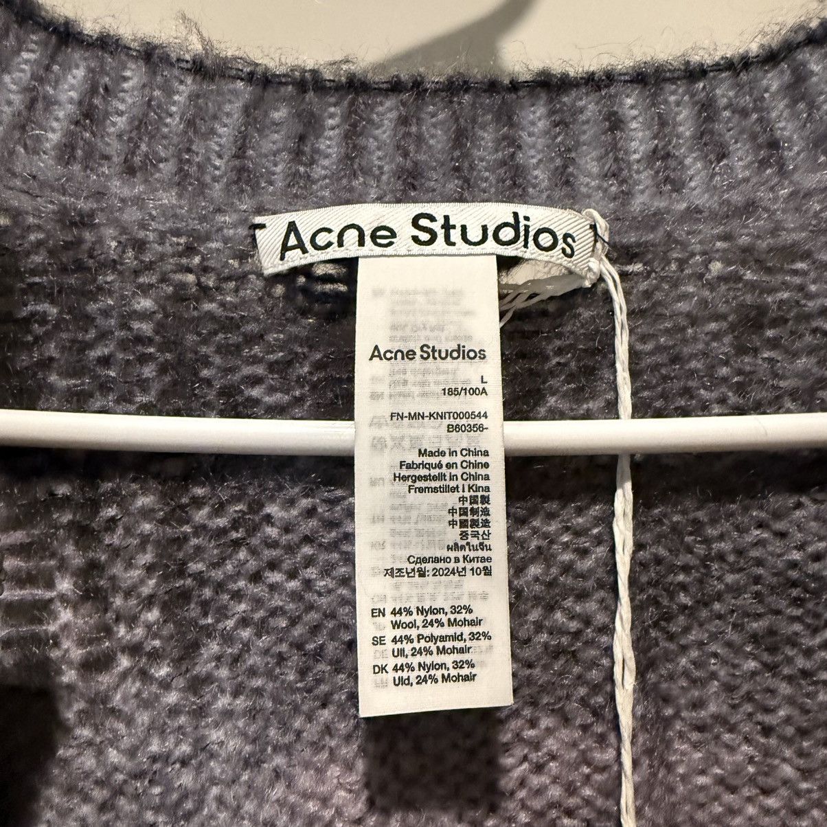 Acne Studios Acne Studios multicoloured distressed mohair cardigan jacket Size US L / EU 52-54 / 3 - 6 Thumbnail