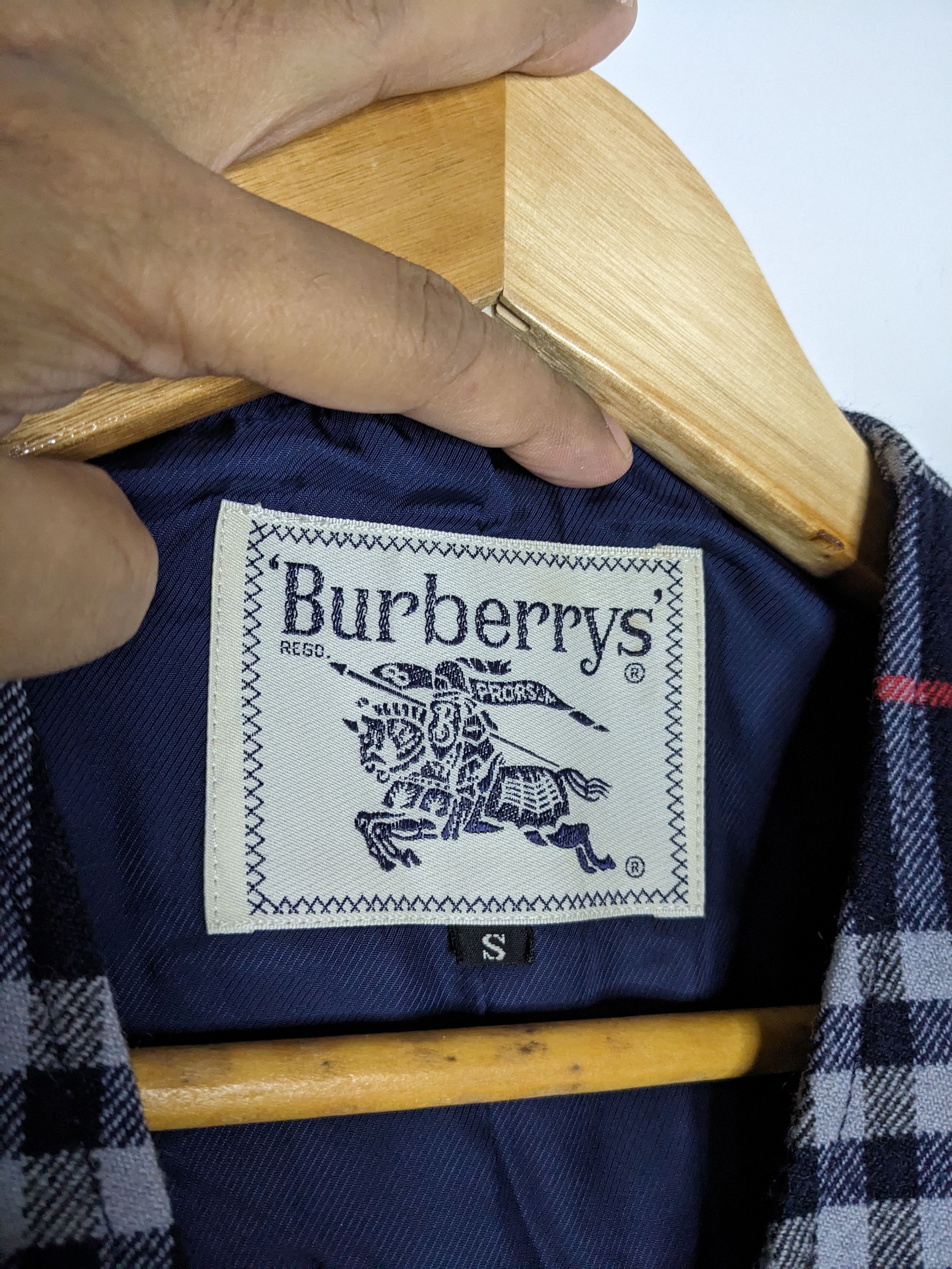 Burberry × Vintage Burberry Vintage Nova Checked Womens Blue Vest Size S / US 4 / IT 40 - 4 Thumbnail