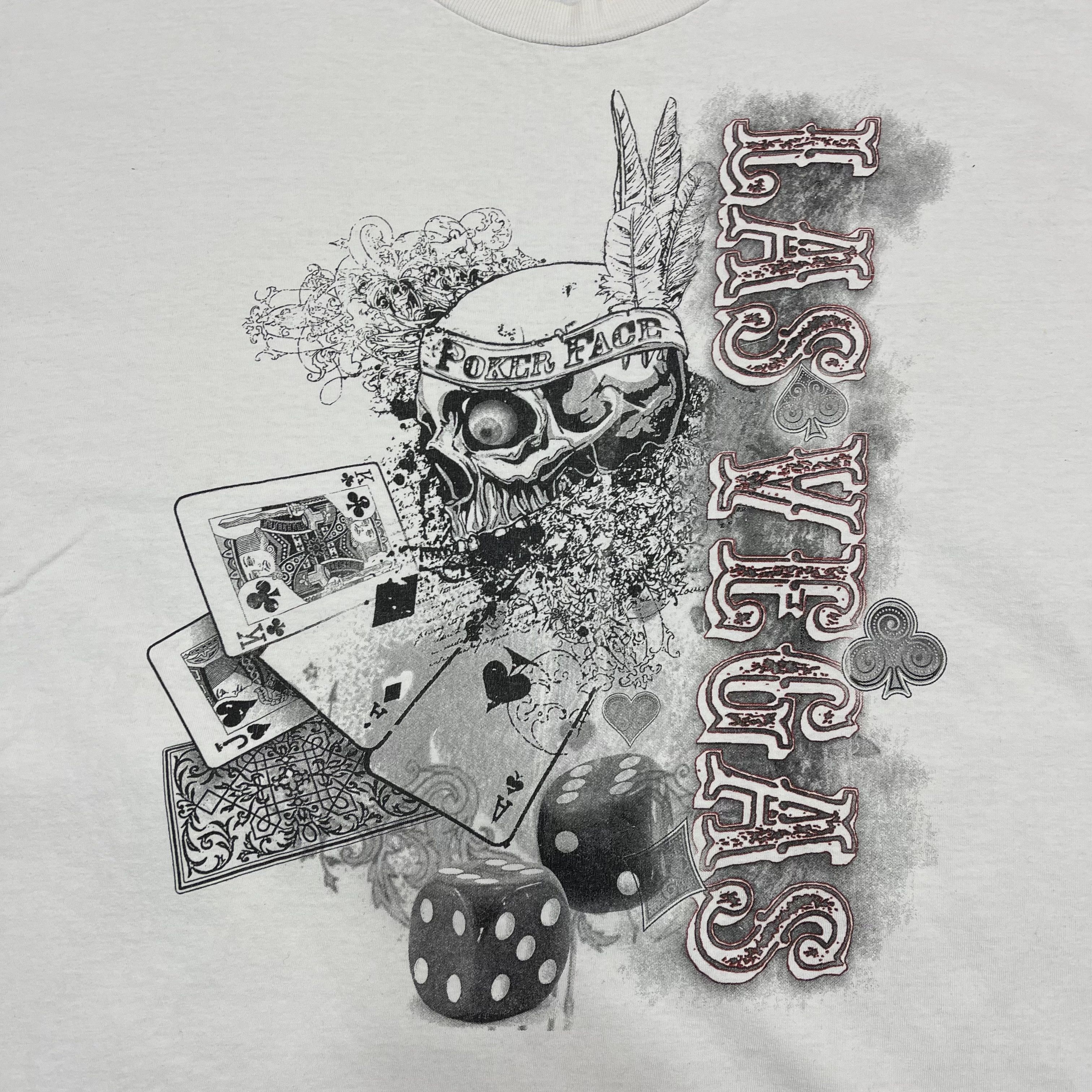 Vintage 90s Vintage POKER FACE by BAYSIDE Crew Neck T Shirt #1319/AT Size US XXL / EU 58 / 5 - 2 Thumbnail