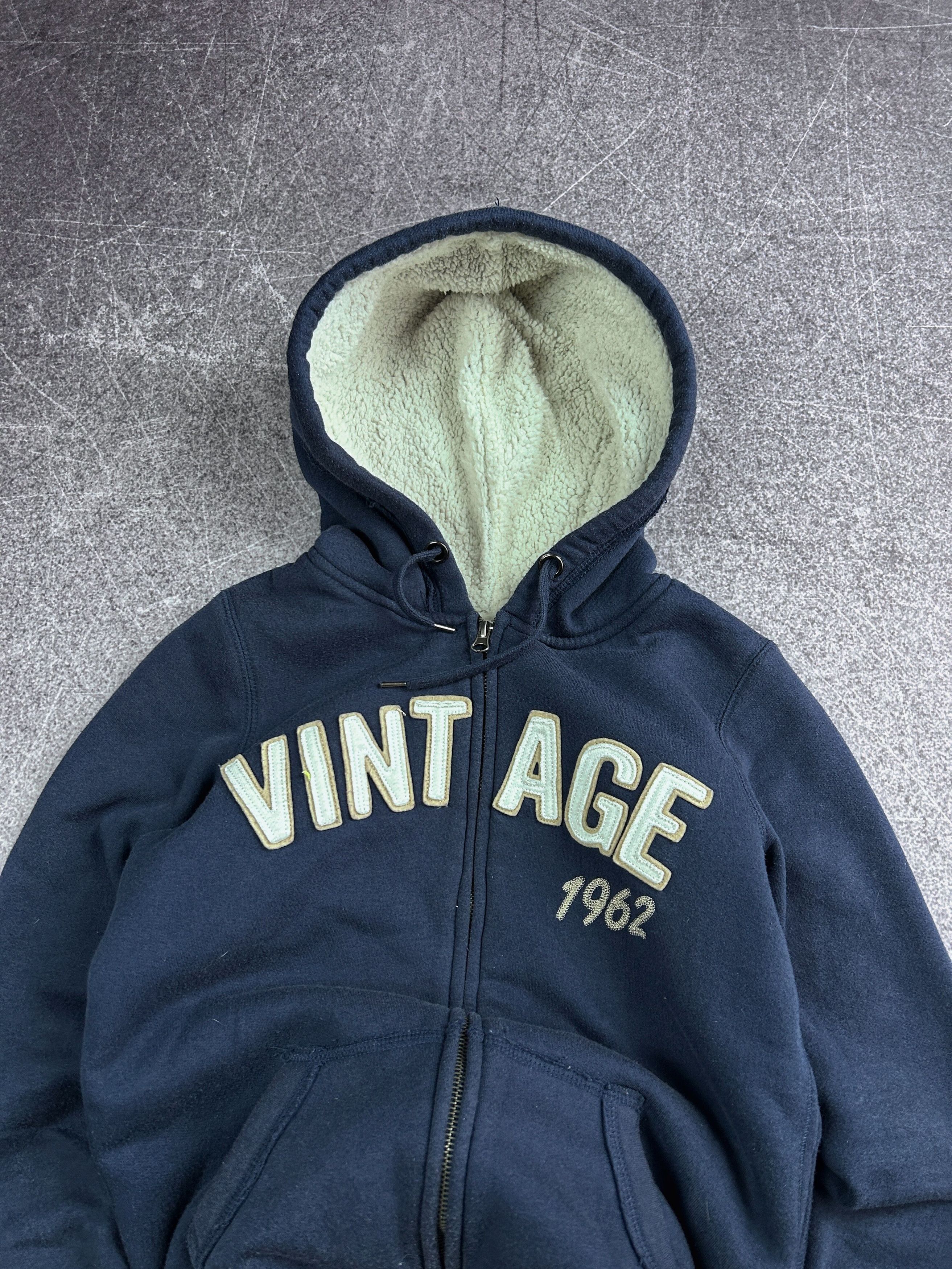 Vintage Vintage Hoodie Navy 1962 Graphic Zip Up Y2K Streetwear Fit Size US S / EU 44-46 / 1 - 3 Thumbnail