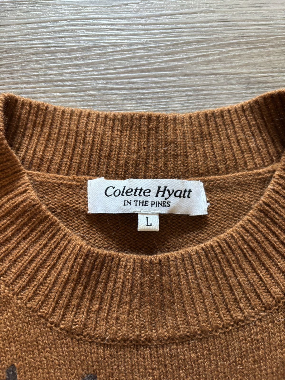 Colette Hyatt Colette Hyatt White Stag Intarsia Sweater Size US L / EU 52-54 / 3 - 4 Thumbnail