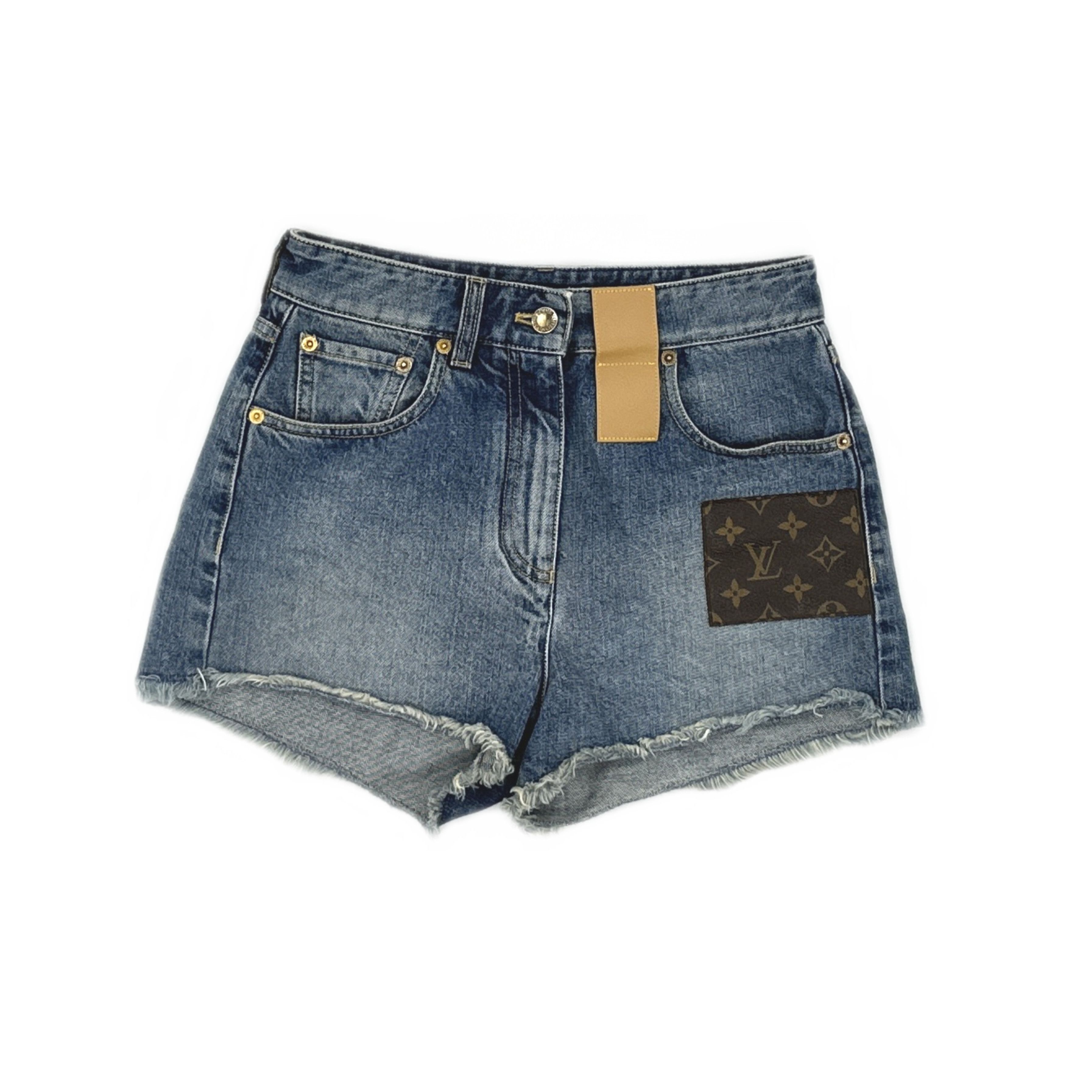 Louis Vuitton Louis Vuitton Monogram Patch Denim Shorts 32 Size 24" / US 00 / IT 34 - 1 Thumbnail