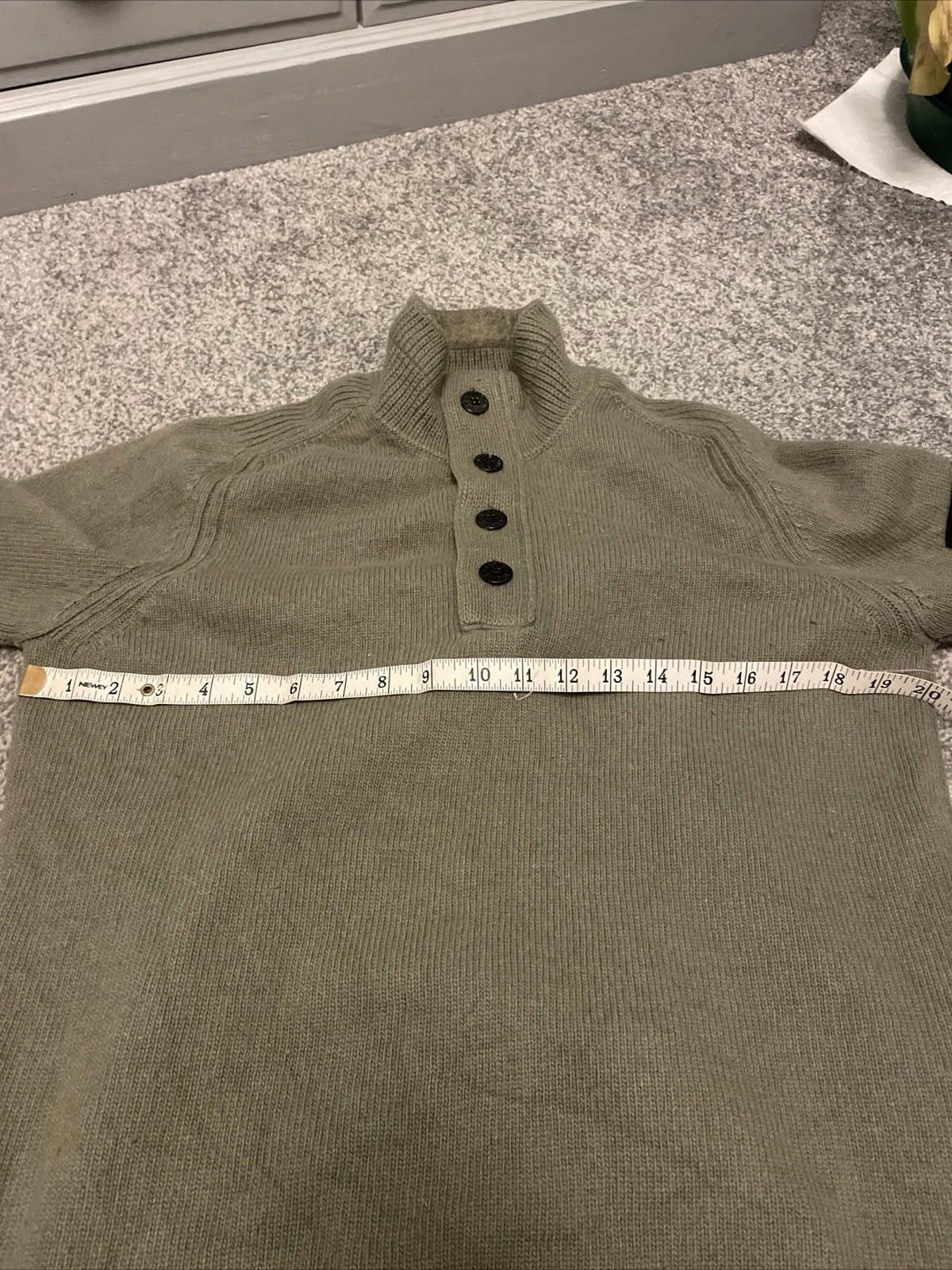 Stone Island Stone Island Khaki Wool Quarter Zip Jumper Medium Size US M / EU 48-50 / 2 - 12 Thumbnail