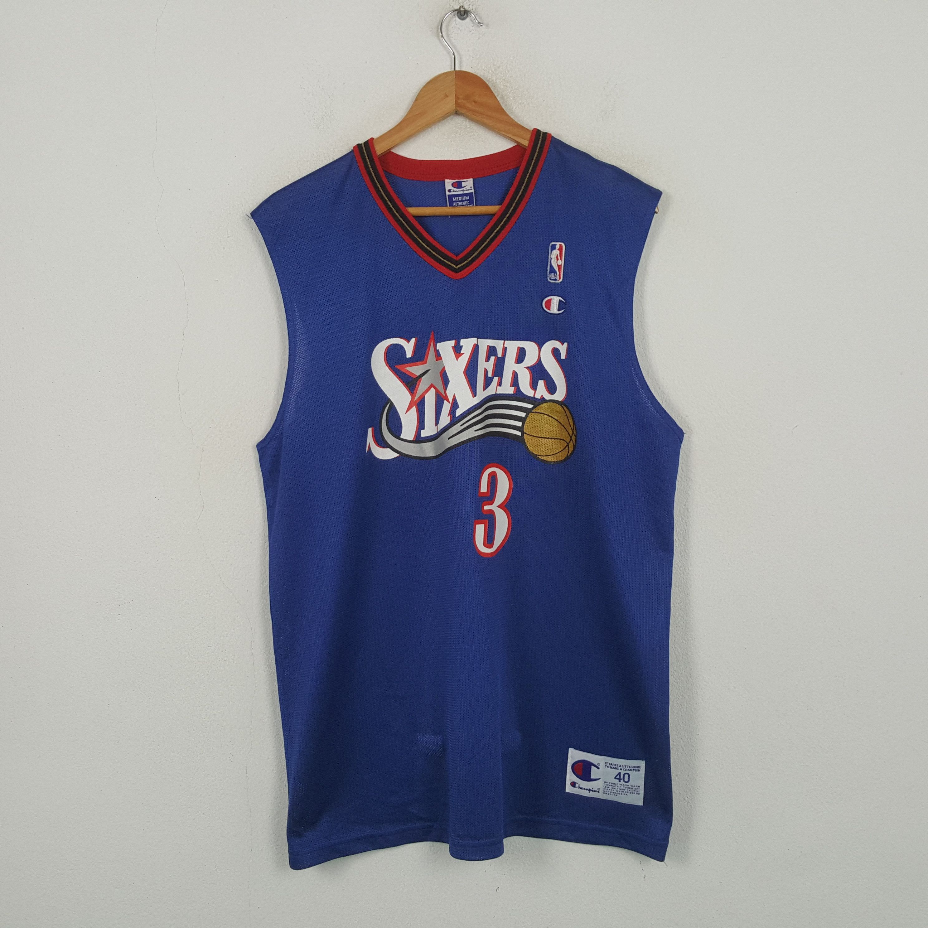Vintage Sixers Allen Iverson Philadelphia NBA Jersey RR5