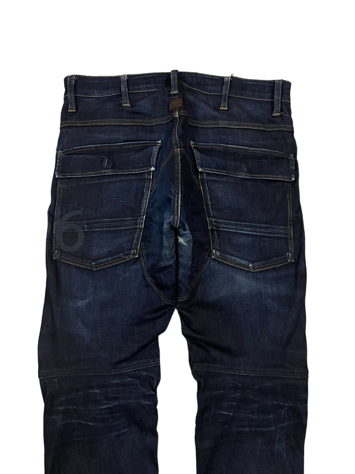 G-Star Vintage G Star Raw Double Knee Denim Pad Biker Pants Jeans Size US 33 - 8 Thumbnail