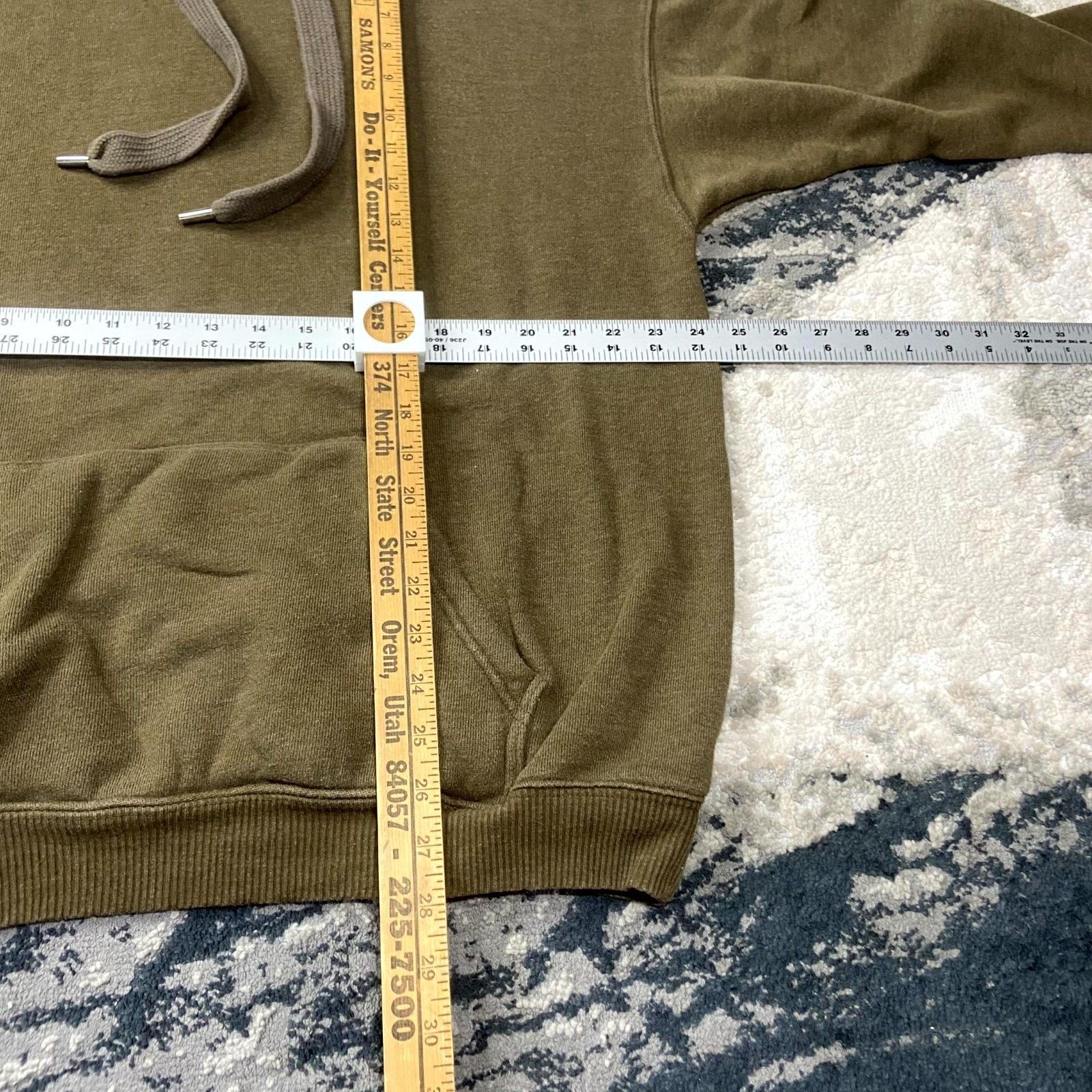 & Other Stories Aerie Hoodie Womens Medium Green Cotton Sherpa Lined Kangaro Size M / US 6-8 / IT 42-44 - 4 Thumbnail