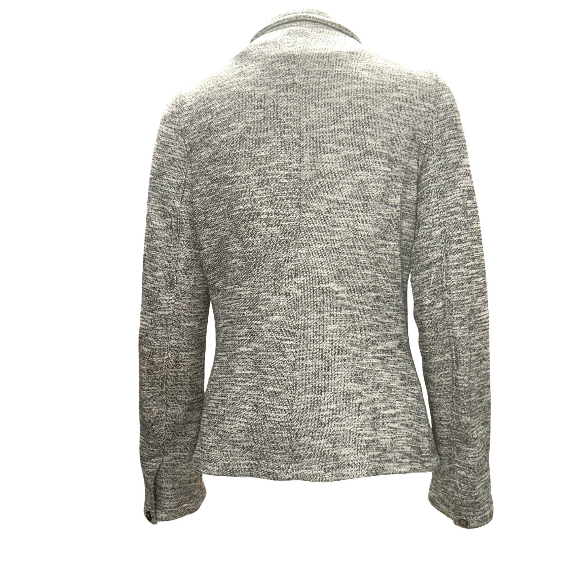 Other 41 Hawthorn Medium Grey Fitted Knit Blazer Single Button Str Size M / US 6-8 / IT 42-44 - 5 Thumbnail