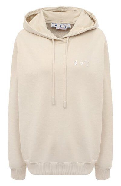 Off-White o1gr1nt0425 Swimming Man Regular Hoodie in Beige Size XS / US 0-2 / IT 36-38 - 1 Thumbnail