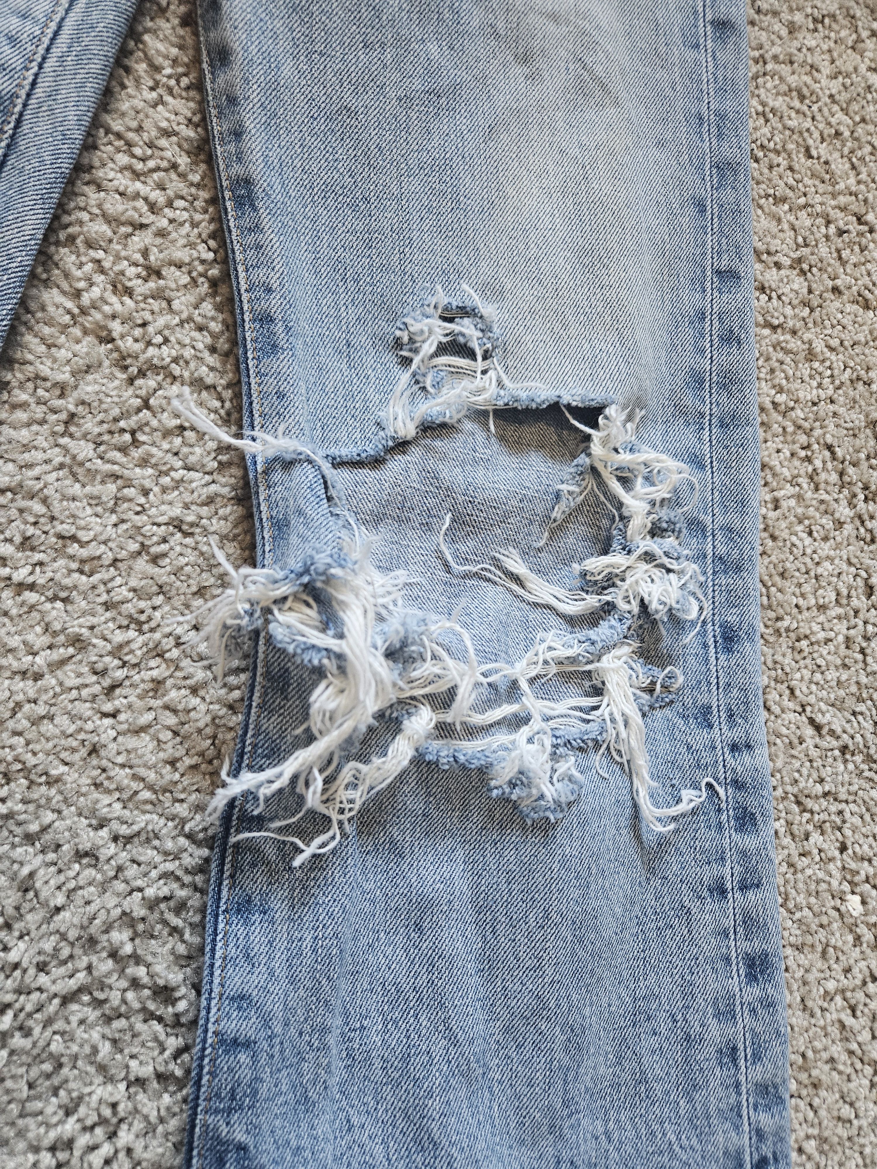 Lucky Brand Lucky Brand Vintage Distressed Thrashed Flared Denim Size US 28 / EU 44 - 5 Thumbnail