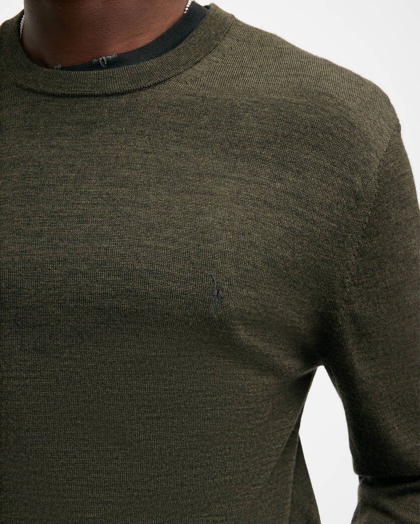 Allsaints AllSaints Mode Merino Crew Neck Ramskull Jumper M Greeb Size US M / EU 48-50 / 2 - 4 Thumbnail