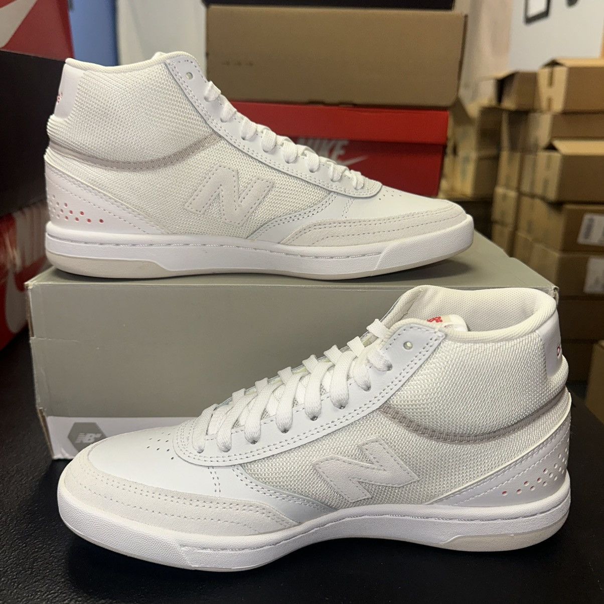 New Balance Size 6 (7.5W) - New Balance Numeric 440 High “Triple White” Size US 6 / EU 39 - 2 Thumbnail