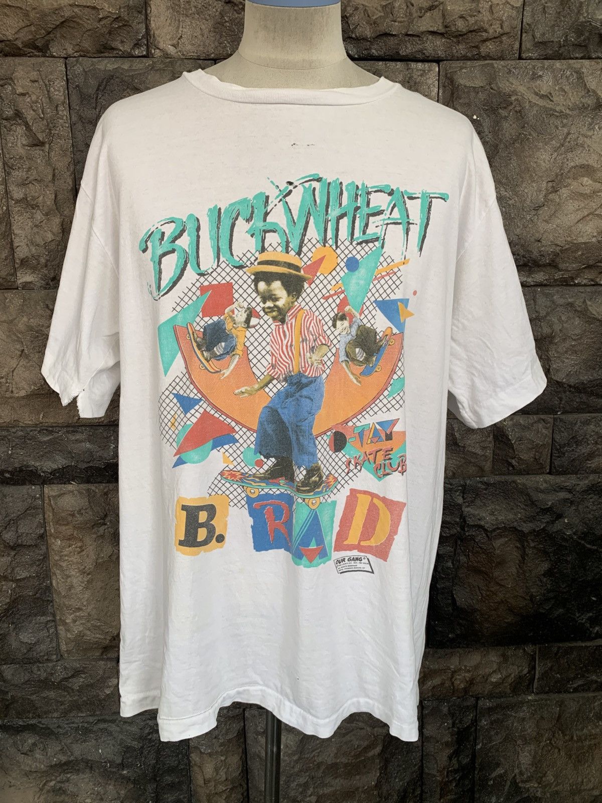 Vintage Vintage 90s Buckwheat O-Tay Skate Club Photo Print T shirt Size US XL / EU 56 / 4 - 1 Thumbnail