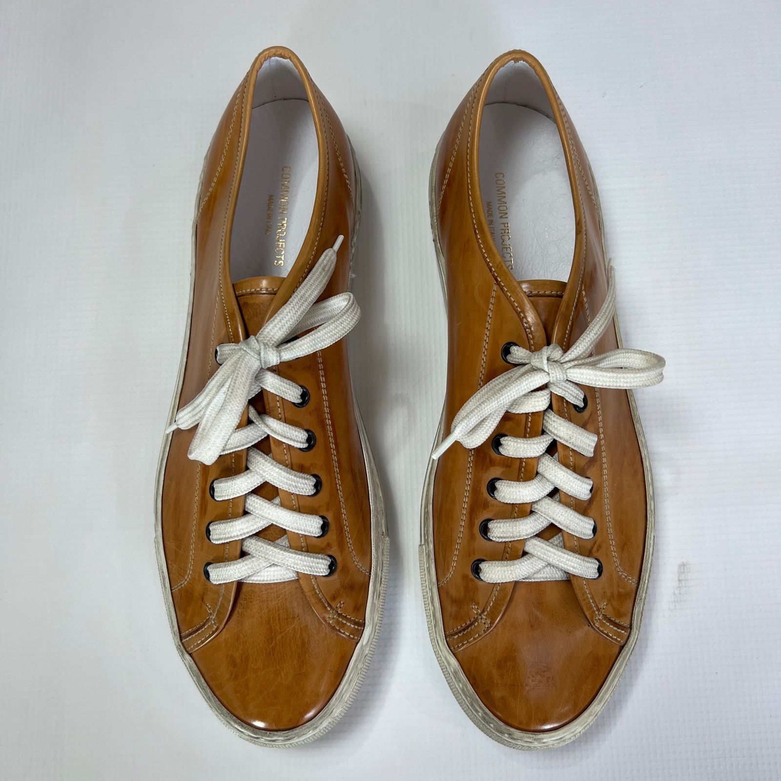 Common Projects Common Projects Tournament Low Tan Polished Leather Italy Size US 9 / EU 42 - 6 Thumbnail