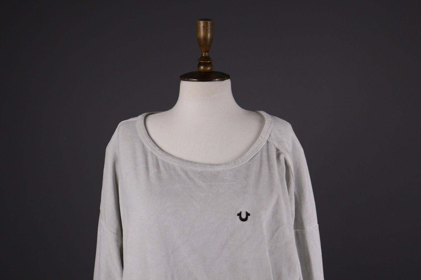 True Religion True Religion Wide Boxy Sweat Gray Top Shirt Size S Size S / US 4 / IT 40 - 2 Thumbnail