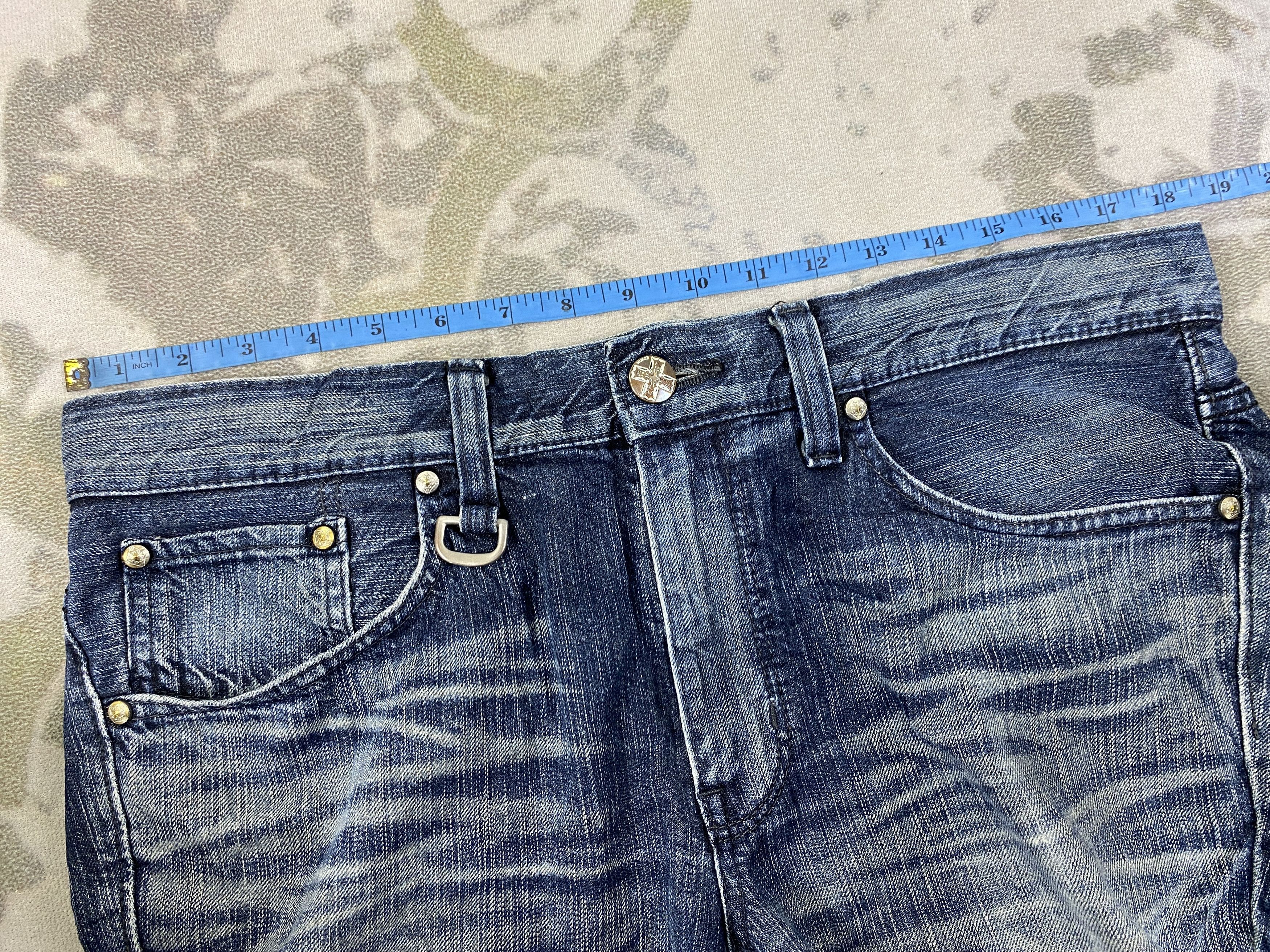 Japanese Brand Distressed Blue Vintage Edwin XVS Jeans 37x30 Denim- JN3843 Size US 37 - 5 Thumbnail