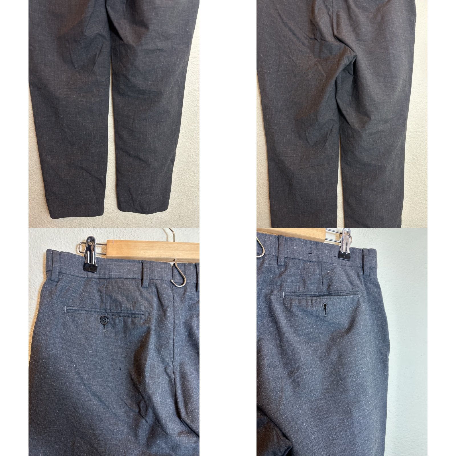Banana Republic VINTAGE? Not specified. Banana Republic Dress Pants Men 33 33 Wool Charcoal Gray Italian Marzotto Size US 33 - 9 Thumbnail