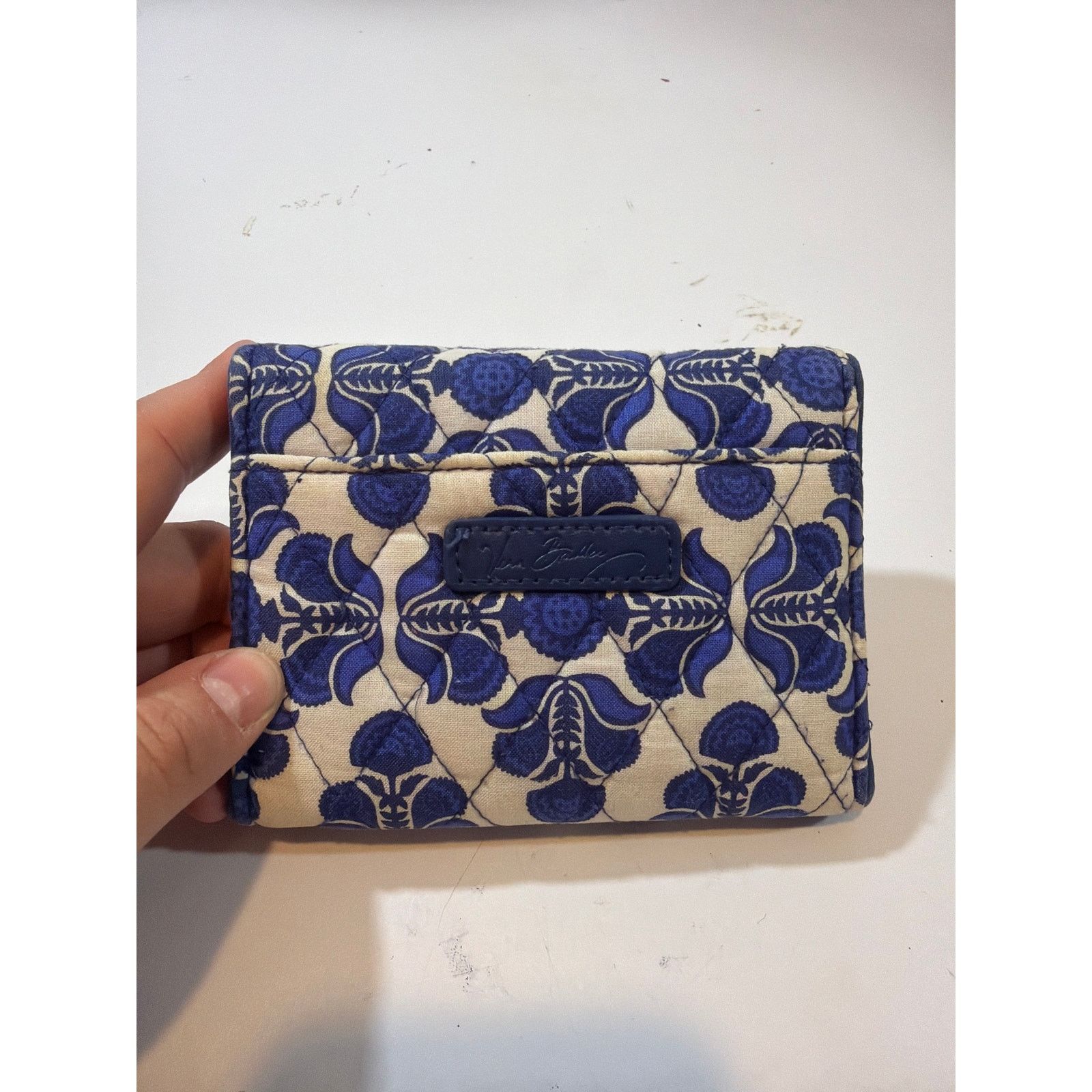 Vera Bradley Vera Bradley Petite Trifold Wallet Cobalt Tile pattern 5 x 4 Size ONE SIZE - 4 Thumbnail