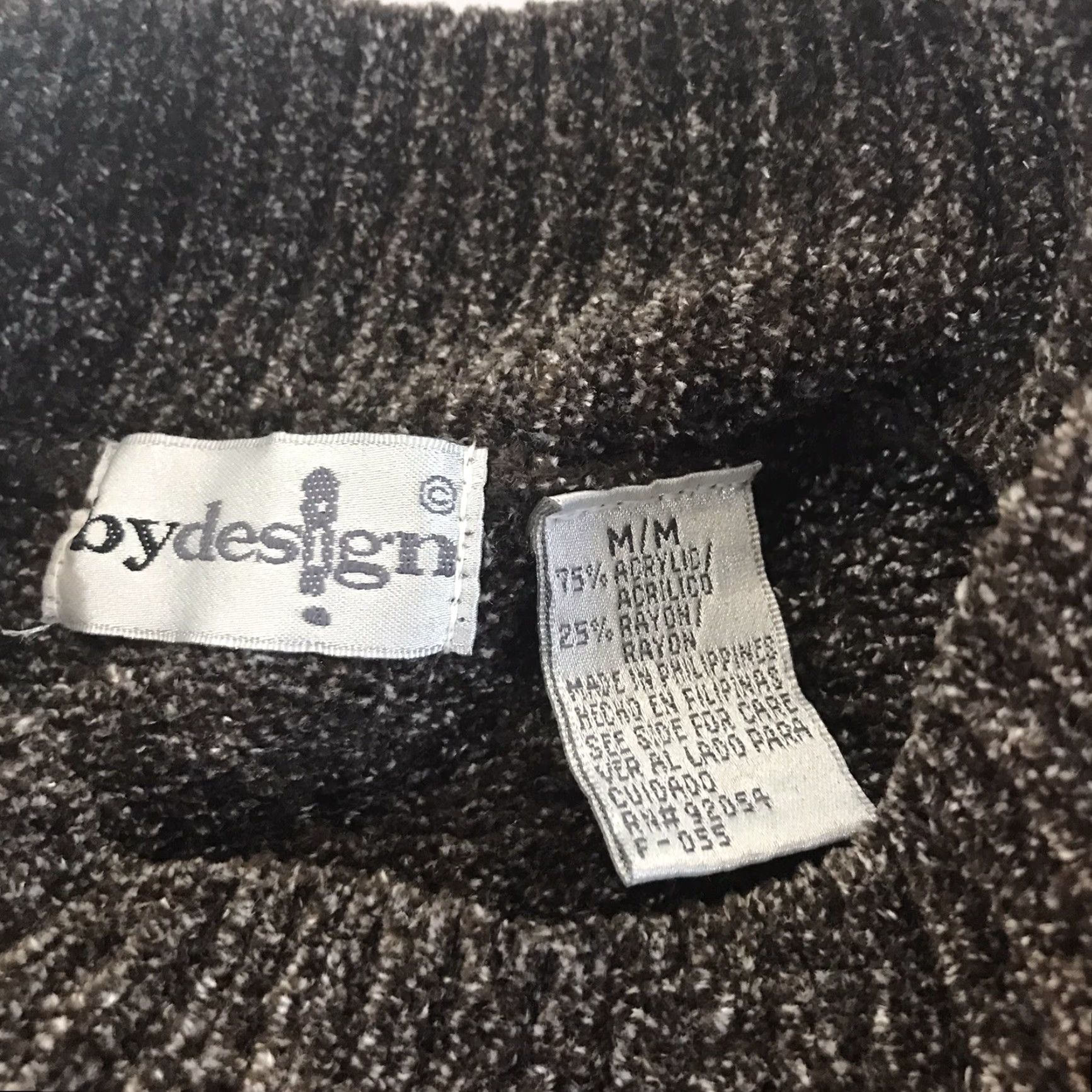 Vintage By Design Flecked Mock Neck Sweater Women’s Size M Brown/White Casual Pullover Size M / US 6-8 / IT 42-44 - 3 Thumbnail