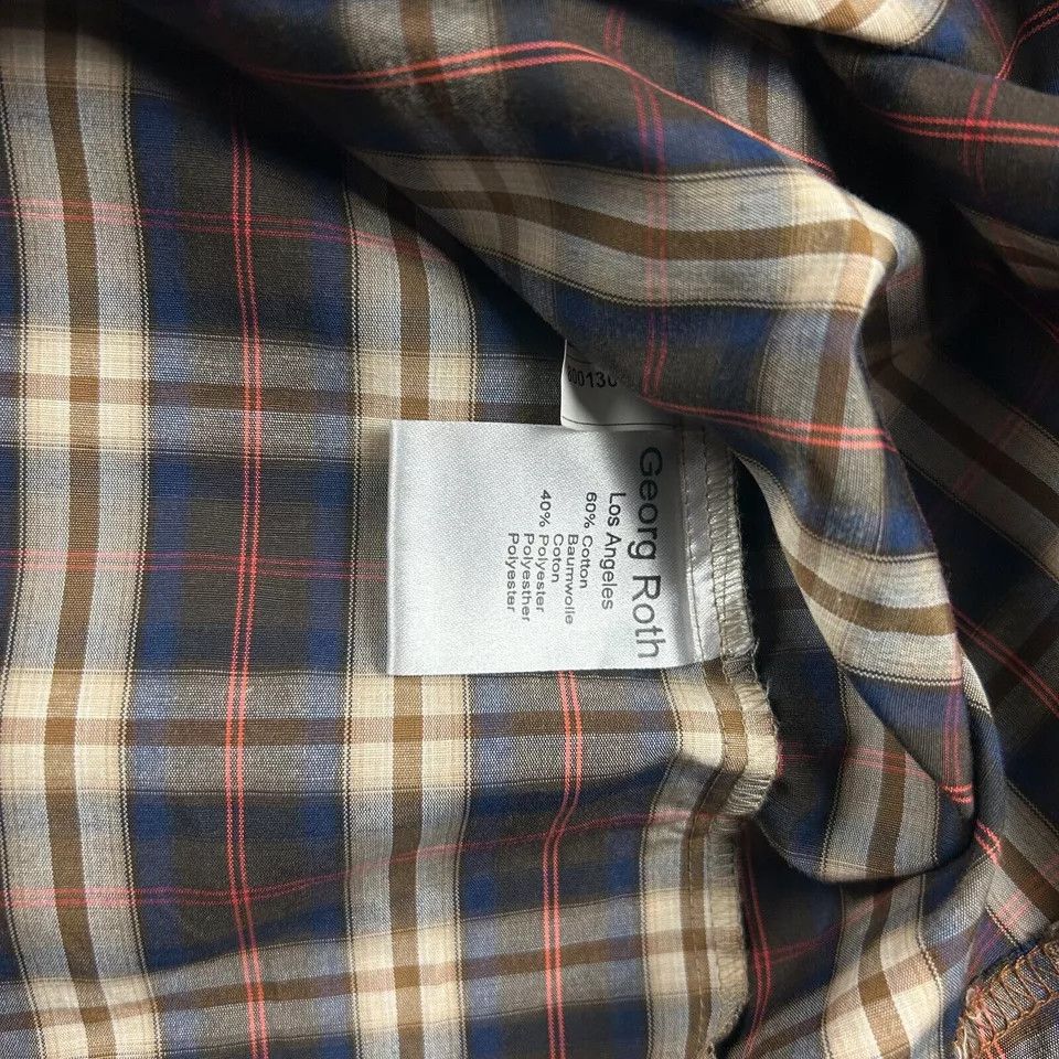 Georg Roth Georg Roth Los Angeles Shirt Mens XL Plaid Button Up Cotton Size US XL / EU 56 / 4 - 8 Thumbnail