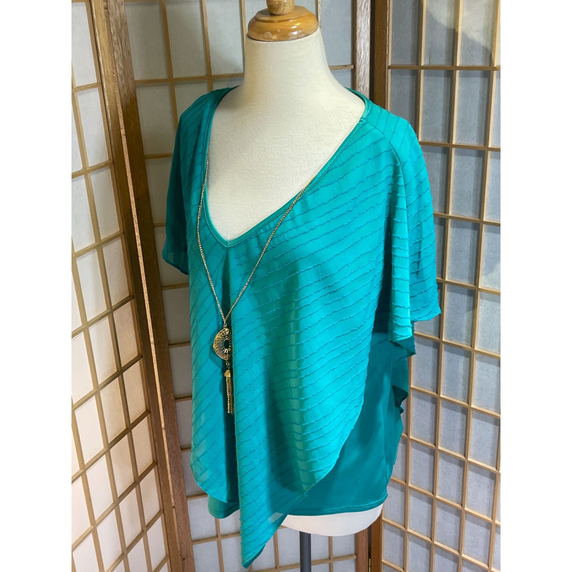 Other NWT NY Collection Lagenlook Asymmetrical Top Size L / US 10 / IT 46 - 15 Thumbnail