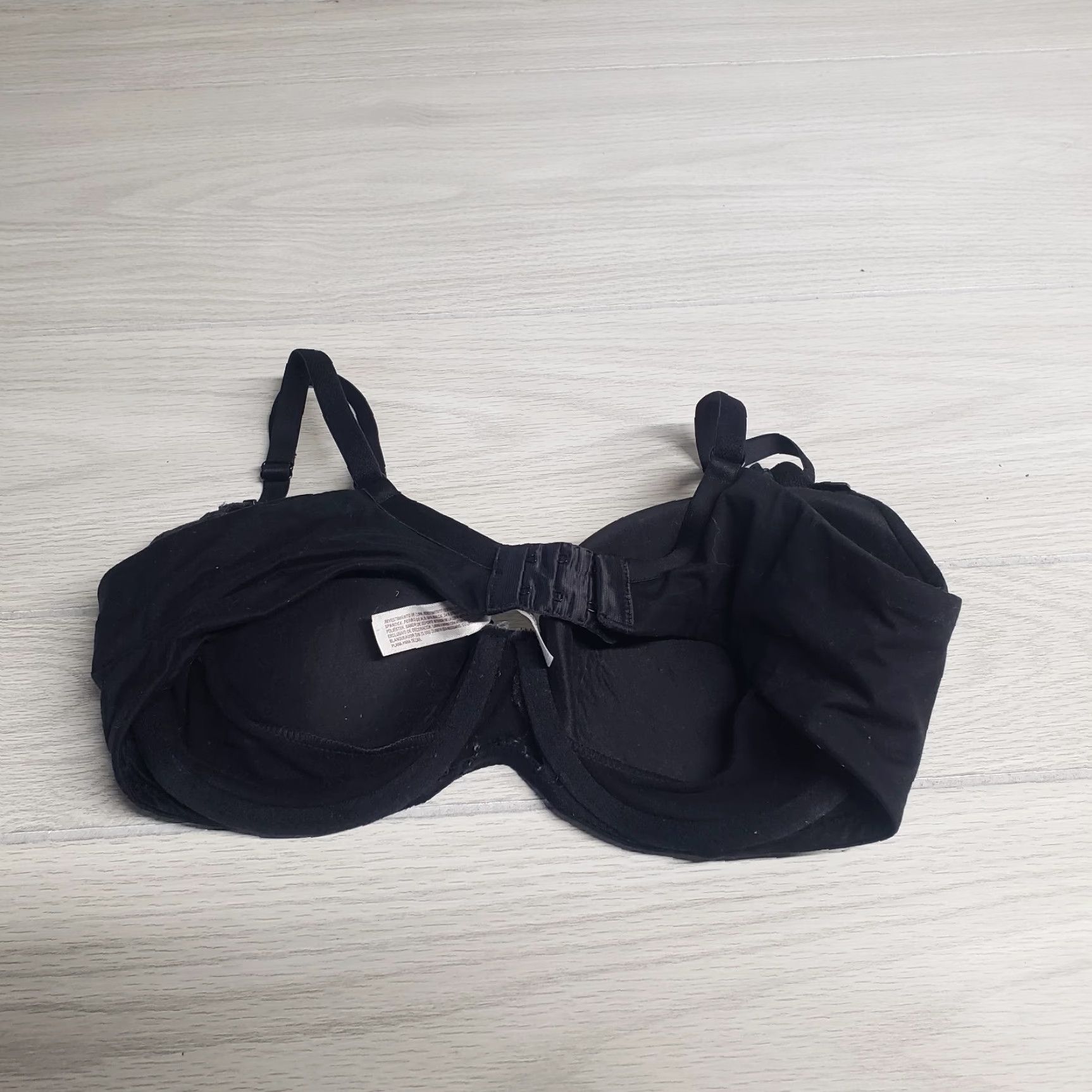 Vintage Gilligan & O'Malley Bra Black 36C Underwired Unlined Adjustable Straps Size 36C Women Bra T-Shirt Solid Pattern 90s? Size ONE SIZE - 2 Thumbnail