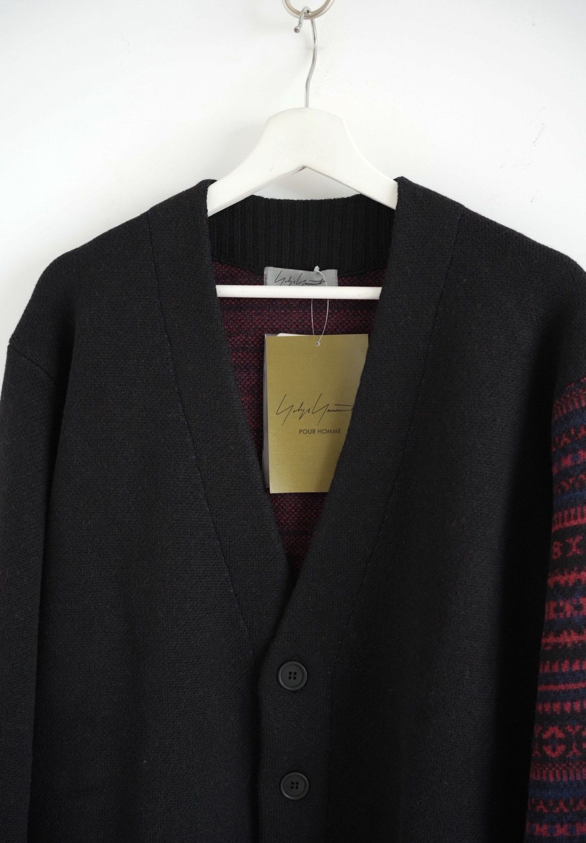 Yohji Yamamoto Yohji Yamamoto 24aw Black & Red Striped Cardigan K4 Size US L / EU 52-54 / 3 - 3 Thumbnail