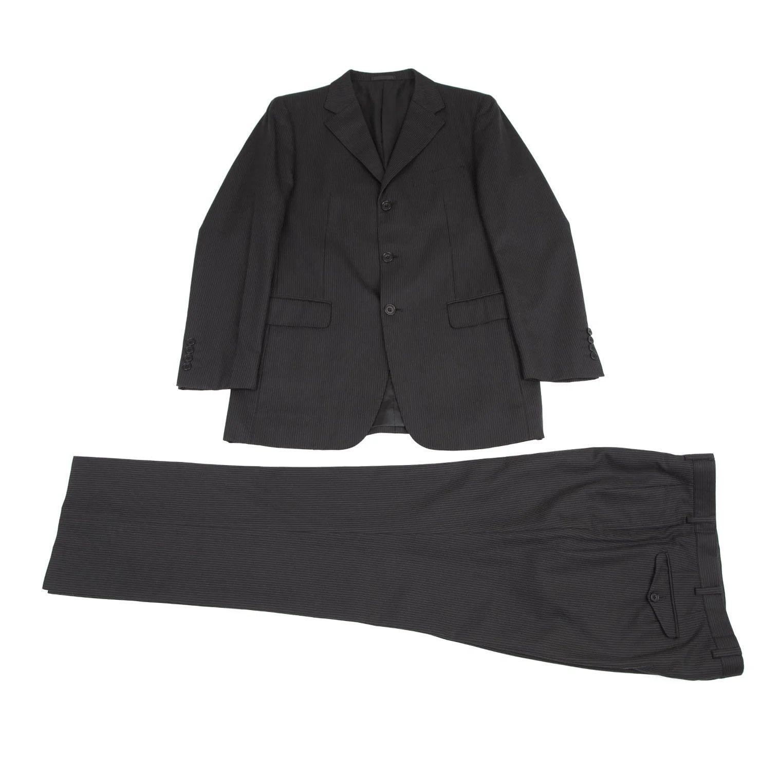 Burberry Wool Pinstripe Tailored Jacket in Black, Size 42L Size US XS / EU 42 / 0 - 18 Thumbnail