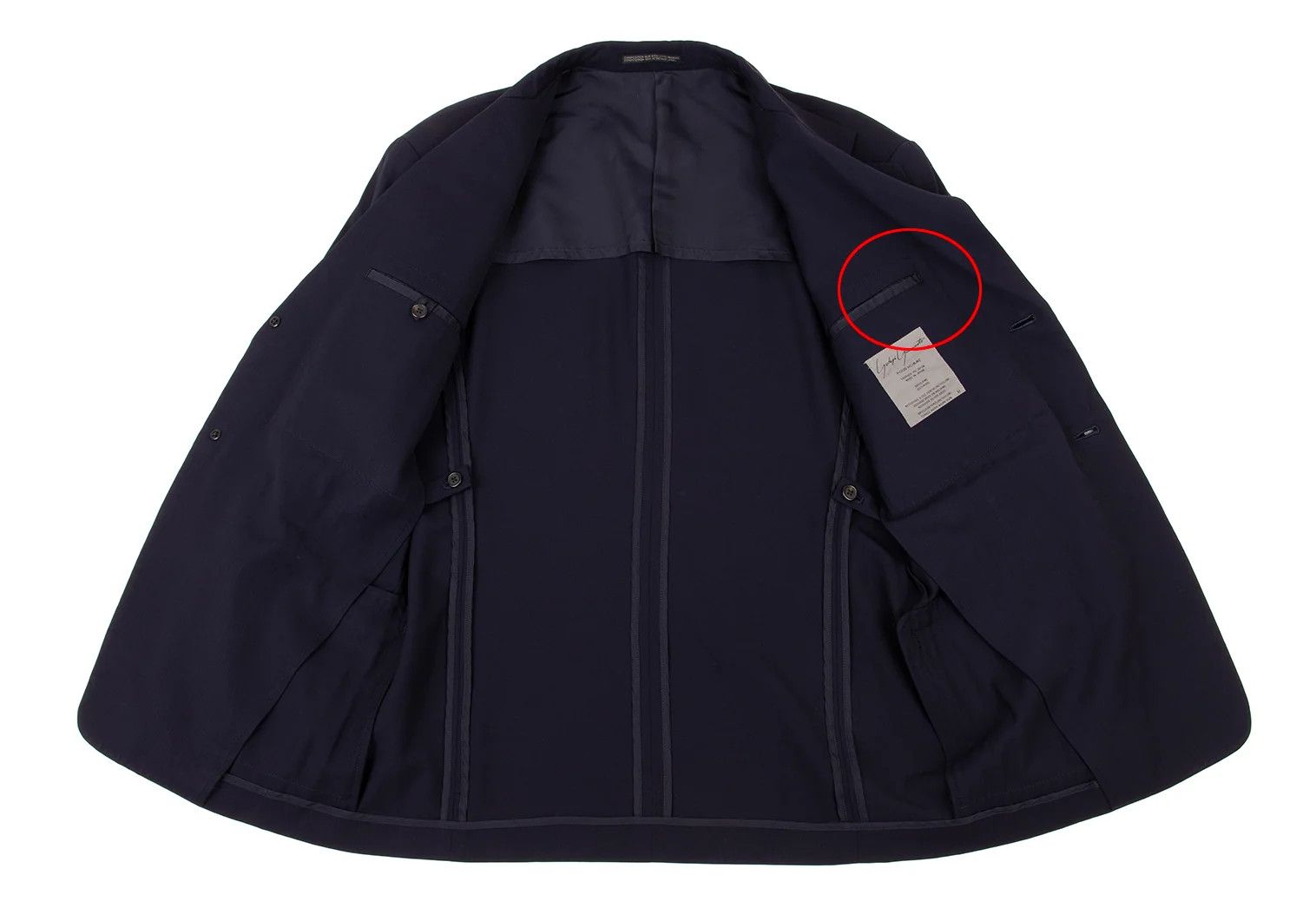 Yohji Yamamoto Yohji Yamamoto Wool Gabardine Jacket Navy M Size US M / EU 48-50 / 2 - 14 Thumbnail