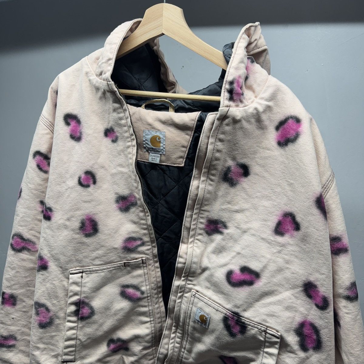 Carhartt Carhartt Leopard Print Heavyweight Work Jacket ERD Grunge Size US XXL / EU 58 / 5 - 5 Thumbnail