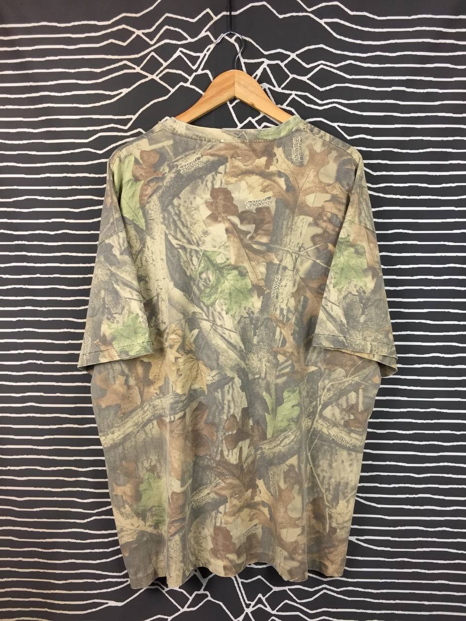 Vintage Vtg 90s Buck Wear Advantage Camo All Over Print Tee Size US XXL / EU 58 / 5 - 7 Thumbnail