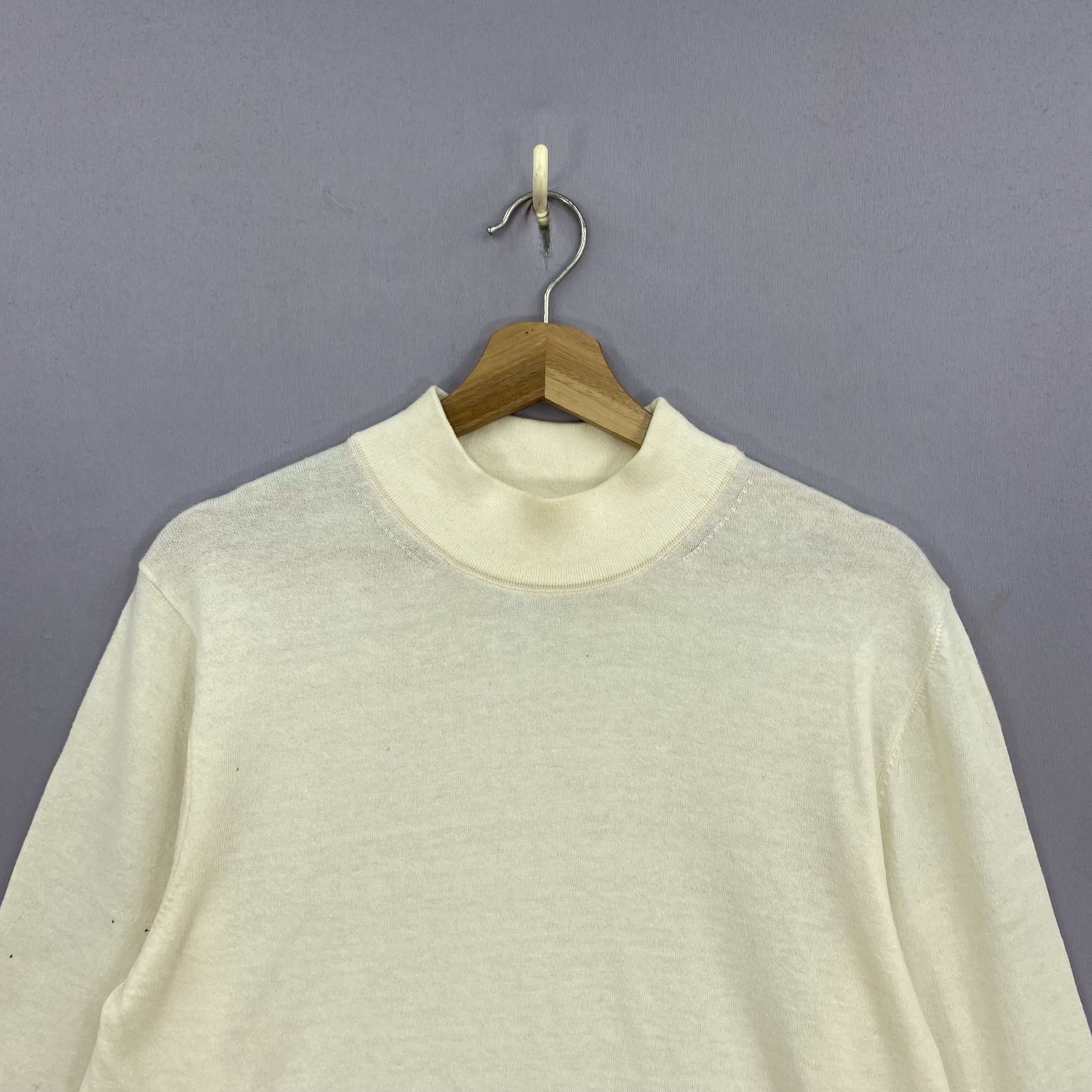 Japanese Brand Vintage 90s Andrea Fenzi Wool Knit Sweater Mock Neck Jumper Size M / US 6-8 / IT 42-44 - 4 Thumbnail