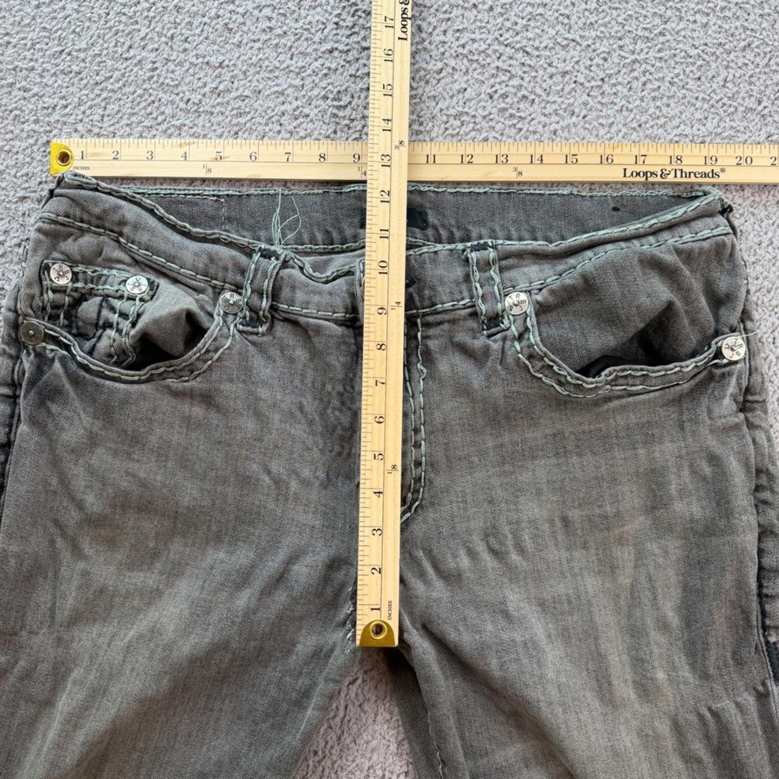 True Religion True Religion Geno Jeans Relaxed Slim Grey Super T Stitch Size US 40 / EU 56 - 3 Thumbnail