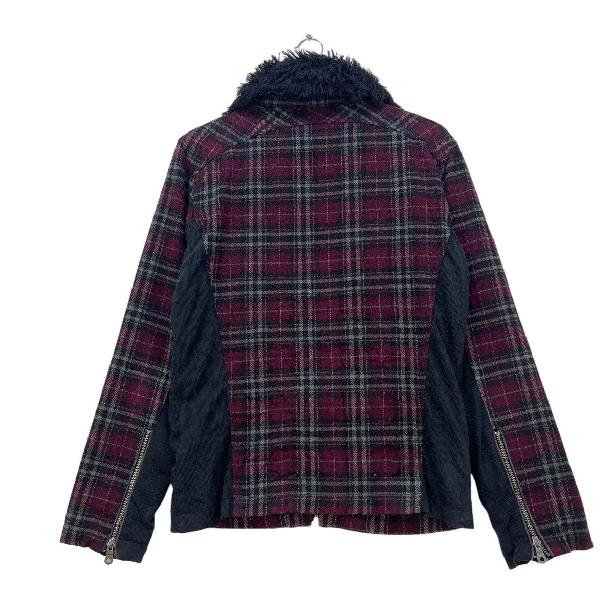 If Six Was Nine 🔥Japanese Brand Double Focus Checked Fur Jacket Size US M / EU 48-50 / 2 - 2 Thumbnail