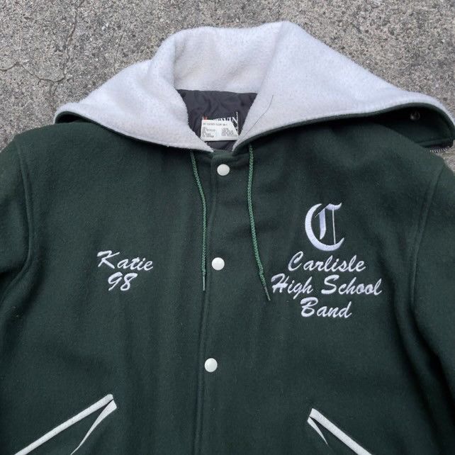 Other Vintage 1998 CARLISLE BAND BUTWIN Zip Hood Varsity Jacket Size US L / EU 52-54 / 3 - 2 Thumbnail