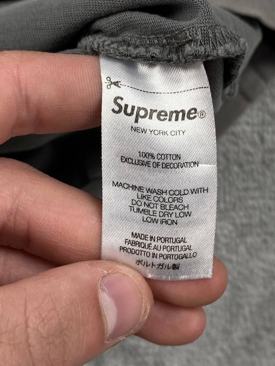 Supreme Supreme Acid Wash S/S Top T Shirt Men Size XL Gray Size US XL / EU 56 / 4 - 11 Thumbnail