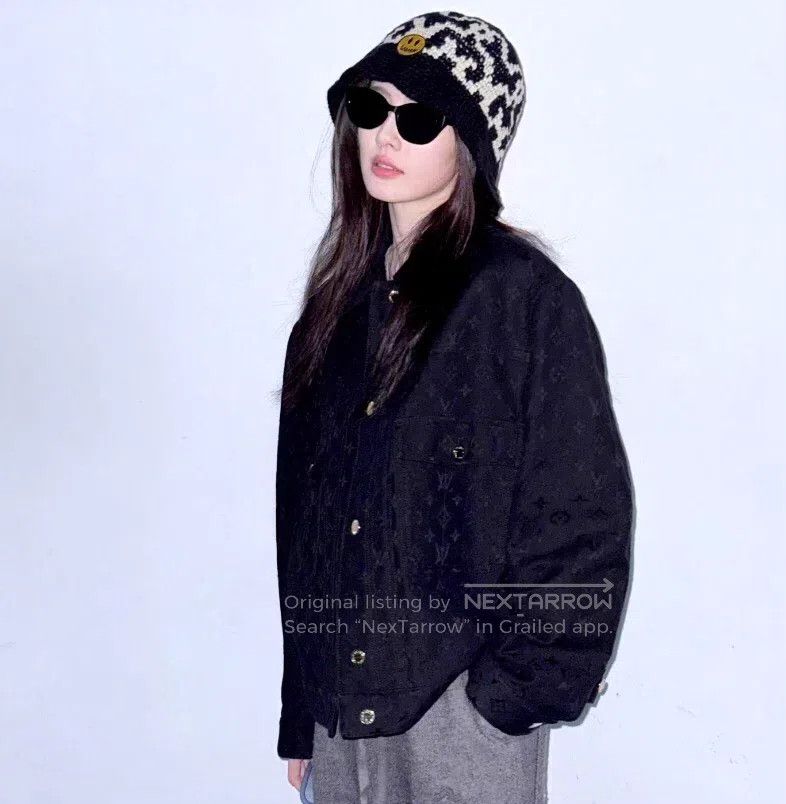 Louis Vuitton Louis Vuitton 25 black logo full-print cotton lapel single Size US XXS / EU 40 - 9 Thumbnail