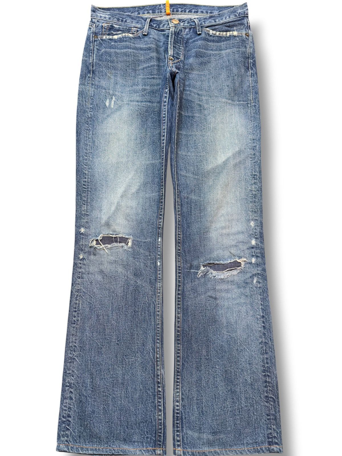 Earnest Sewn Vintage Earnest Sewn Flare Ripped Distressed Denim Size US 32 / EU 48 - 1 Thumbnail