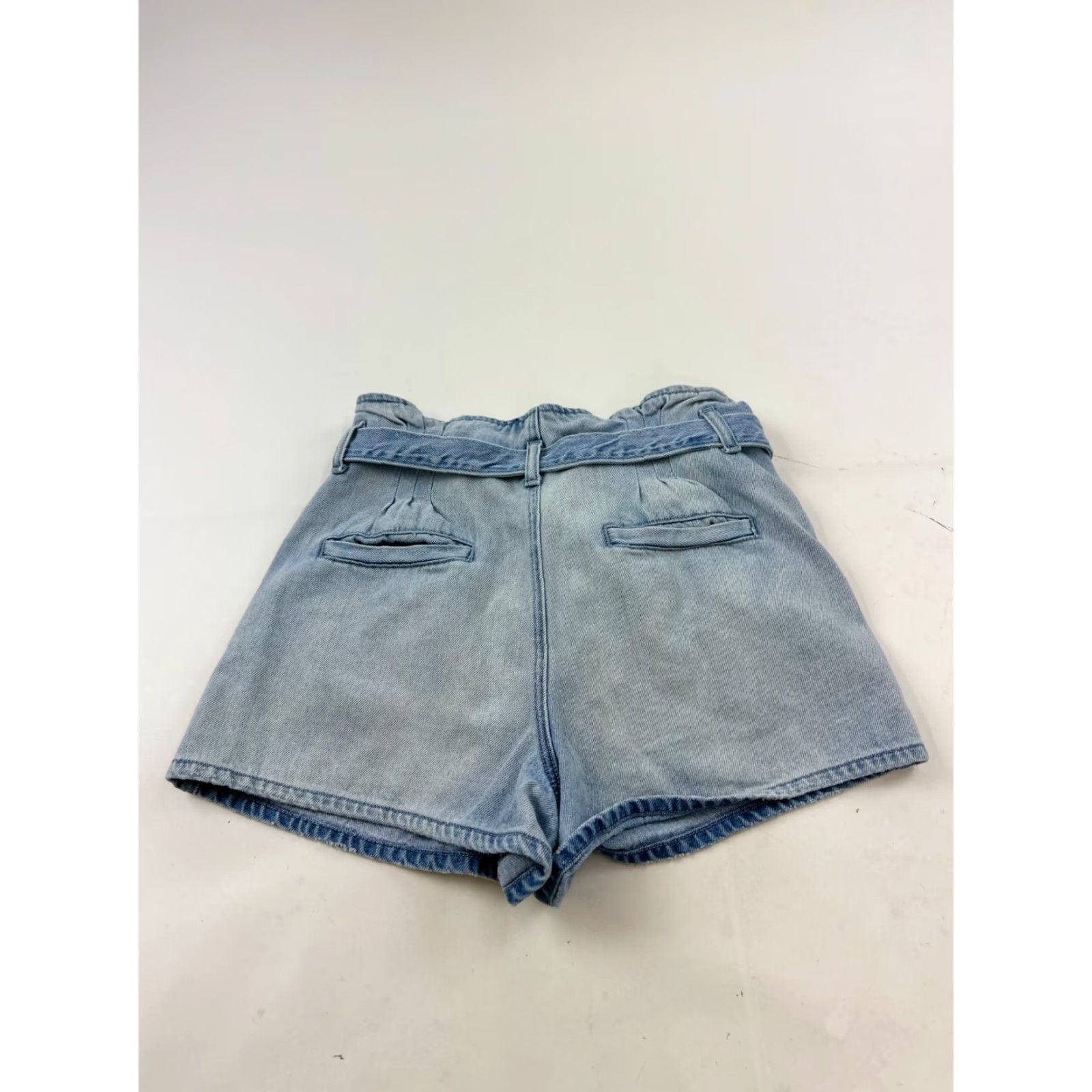 American Eagle Outfitters American Eagle Outfitters Shorts Womens 10 Blue Faded Denim Paperbag Mom Button Fly Inseam 3 in Stretch Pockets Casual Summer Spring Regular Womens Size 32" / US 10 / IT 46 - 2 Thumbnail