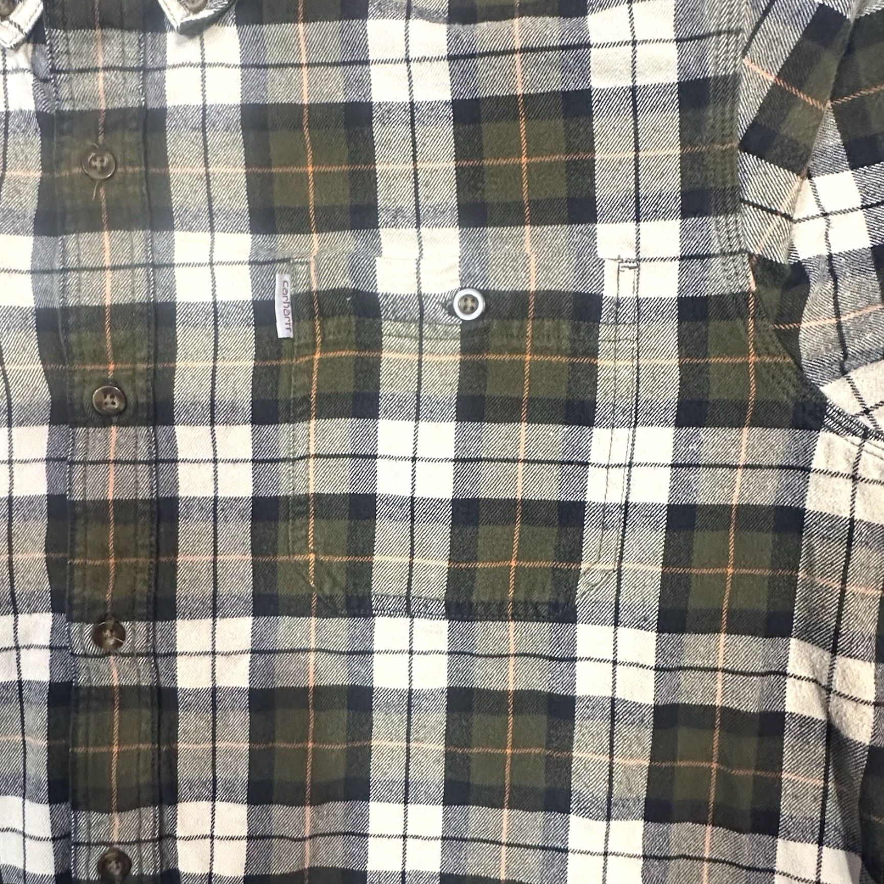 Carhartt Carhartt Workwear Shirt Mens 2XL Green Plaid Button-Down Regular Fit Flannel Long Sleeve Bar Pockets Logo Patch Button-Down Collar Workwear 2XL Mens Size US XXL / EU 58 / 5 - 5 Thumbnail